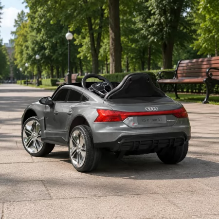 Детский электромобиль Audi RS e-tron GT M 6268EBLRS-11, 2 мотора по 35W, EVA, экокожа, Bluetooth, серый