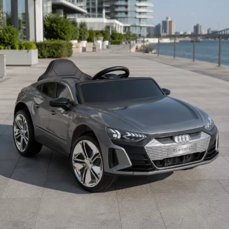 Детский электромобиль Audi RS e-tron GT M 6268EBLRS-11, 2 мотора по 35W, EVA, экокожа, Bluetooth, серый