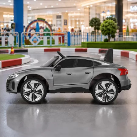 Детский электромобиль Audi RS e-tron GT M 6268EBLRS-11, 2 мотора по 35W, EVA, экокожа, Bluetooth, серый