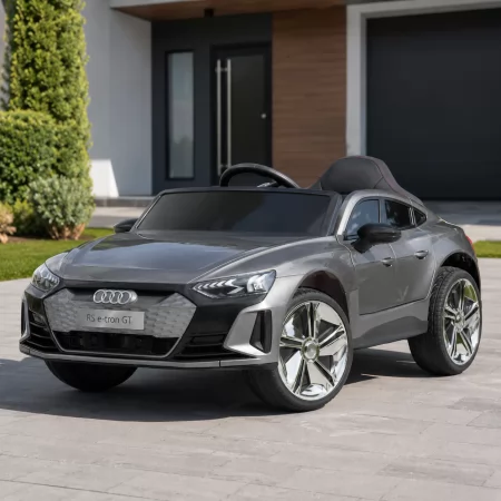 Детский электромобиль Audi RS e-tron GT M 6268EBLRS-11, 2 мотора по 35W, EVA, экокожа, Bluetooth, серый