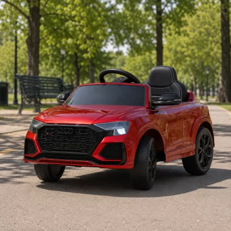 Детский электромобиль Audi RS Q8 M 4569EBLRS-3 красный автопокраска, 2 мотора по 35W, EVA, кожа, MP3, USB, Bluetooth