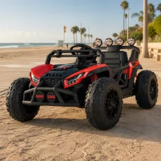 Дитячий електромобіль Багги Polaris RZR Bambi Racer M 6073EBLR-3 червоний, 4 мотори по 35W, EVA, екошкіра, MP3, USB, Bluetooth Дитячий електромобіль Багги Polaris RZR Bambi Racer M 6073EBLR-3 червоний, 4 мотори по 35W, EVA, екошкіра, MP3, USB, Bluetooth