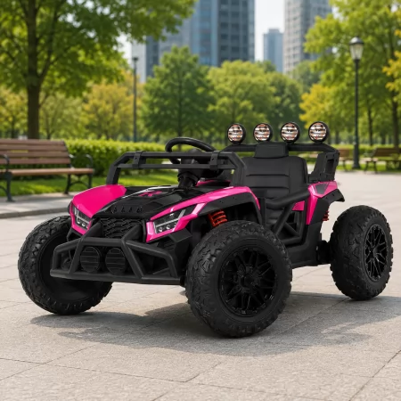 Детский электромобиль Багги Polaris RZR Bambi Racer M 6073EBLR-8 розовый, 4 мотора по 35W, EVA, экокожа, MP3, USB, Bluetooth Детский электромобиль Багги Polaris RZR Bambi Racer M 6073EBLR-8 розовый, 4 мотора по 35W, EVA, экокожа, MP3, USB, Bluetooth