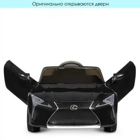 Детский электромобиль Lexus LC 500 Bambi JE 1618 EBLR-2, черный, 2 мотора по 35W, EVA колёса, кожаное сиденье