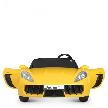 Детский электромобиль Bambi M 4055 AL-6 Porsche Cayman, двухместный, желтый Детский электромобиль Bambi M 4055 AL-6 Porsche Cayman, двухместный, желтый