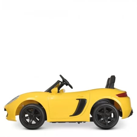 Детский электромобиль Bambi M 4055 AL-6 Porsche Cayman, двухместный, желтый Детский электромобиль Bambi M 4055 AL-6 Porsche Cayman, двухместный, желтый