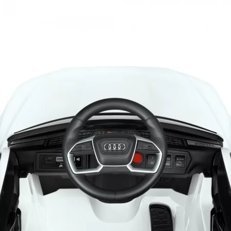 Детский электромобиль Джип Audi Q8 e-tron Sportback Bambi M 4806EBLR-1 белый, 2 мотора по 30W, EVA, кожа, MP3, USB, Bluetooth