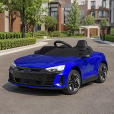 Детский электромобиль Bambi M 4938EBLRS-4 Audi RS e-tron GT синий, 2 мотора по 30W, EVA, экокожа, MP3, USB, Bluetooth, автопокраска