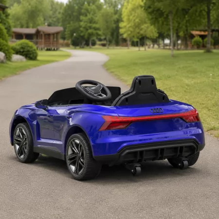 Детский электромобиль Bambi M 4938EBLRS-4 Audi RS e-tron GT синий, 2 мотора по 30W, EVA, экокожа, MP3, USB, Bluetooth, автопокраска Детский электромобиль Bambi M 4938EBLRS-4 Audi RS e-tron GT синий, 2 мотора по 30W, EVA, экокожа, MP3, USB, Bluetooth, автопокраска