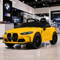 Детский электромобиль BMW M4 Competition Cabrio Bambi M 5096 EBLR-6, 2 мотора по 35W, EVA, экокожа, MP3, Bluetooth, желтый Детский электромобиль BMW M4 Competition Cabrio Bambi M 5096 EBLR-6, 2 мотора по 35W, EVA, экокожа, MP3, Bluetooth, желтый