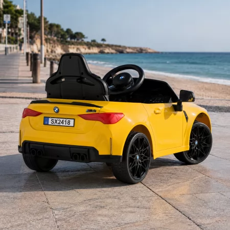 Детский электромобиль BMW M4 Competition Cabrio Bambi M 5096 EBLR-6, 2 мотора по 35W, EVA, экокожа, MP3, Bluetooth, желтый Детский электромобиль BMW M4 Competition Cabrio Bambi M 5096 EBLR-6, 2 мотора по 35W, EVA, экокожа, MP3, Bluetooth, желтый