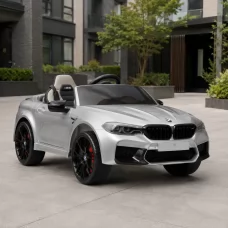 Дитячий електромобіль BMW M5 Bambi M 4791EBLRS-11 сірий, автофарбування, 2 мотори по 35W, EVA, шкіра, MP3, USB, Bluetooth Дитячий електромобіль BMW M5 Bambi M 4791EBLRS-11 сірий, автофарбування, 2 мотори по 35W, EVA, шкіра, MP3, USB, Bluetooth