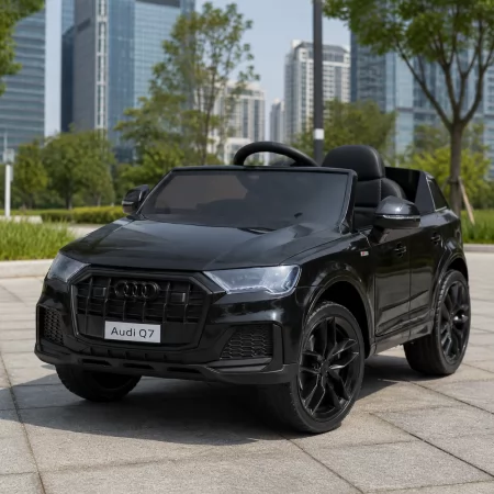 Детский электромобиль Джип Audi Q7 M 5796EBLR-2, 2 мотора по 35W, EVA, экокожа, MP3, USB, Bluetooth, черный