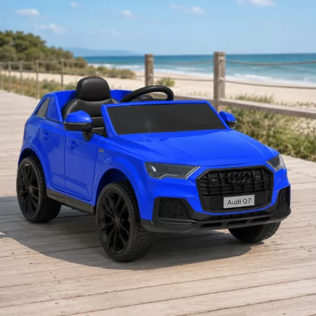Детский электромобиль Джип Audi Q7 M 5796EBLRS-4 с автопокраской, 2 мотора по 35W, EVA, экокожа, MP3/USB/Bluetooth, синий