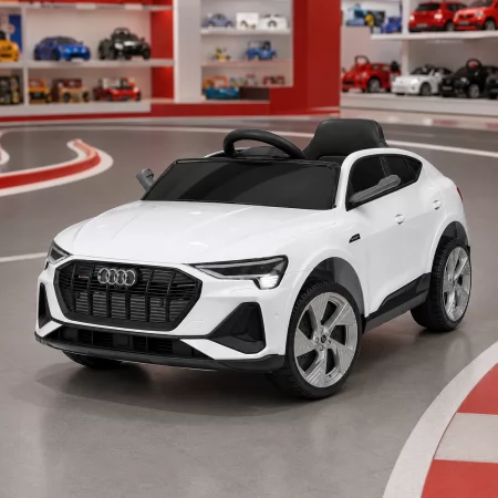 Детский электромобиль Джип Audi Q8 e-tron Sportback Bambi M 4806EBLR-1 белый, 2 мотора по 30W, EVA, кожа, MP3, USB, Bluetooth