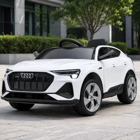 Детский электромобиль Джип Audi Q8 e-tron Sportback Bambi M 4806EBLR-1 белый, 2 мотора по 30W, EVA, кожа, MP3, USB, Bluetooth