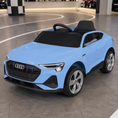 Детский электромобиль Джип Audi Q8 e-tron Sportback Bambi M 4806EBLR-4 синий, 2 мотора по 30W, EVA, кожа, MP3, USB, Bluetooth