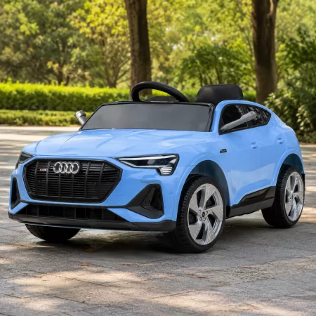 Детский электромобиль Джип Audi Q8 e-tron Sportback Bambi M 4806EBLR-4 синий, 2 мотора по 30W, EVA, кожа, MP3, USB, Bluetooth