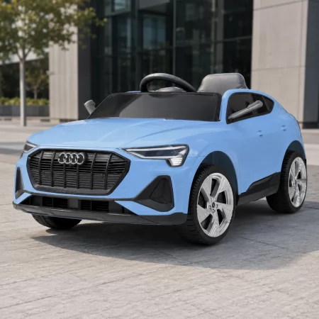 Детский электромобиль Джип Audi Q8 e-tron Sportback Bambi M 4806EBLR-4 синий, 2 мотора по 30W, EVA, кожа, MP3, USB, Bluetooth
