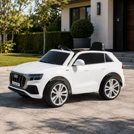 Детский электромобиль Джип Audi Q8 SUV Bambi JJ2066 EBLR-1 белый, EVA, экокожа, 2 мотора по 25W