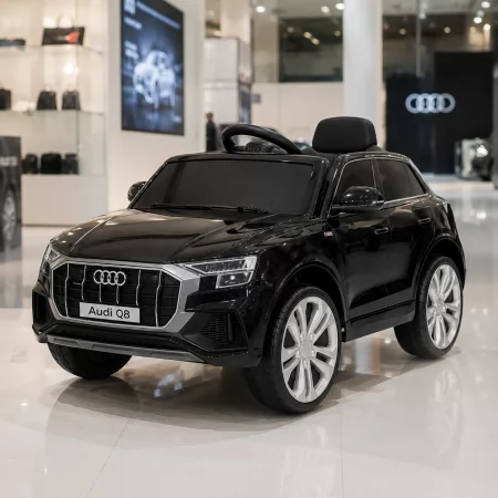 Детский электромобиль Джип Audi Q8 SUV Bambi JJ2066 EBLR-2 черный, EVA, экокожа, 2 мотора по 25W