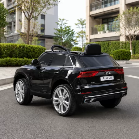 Детский электромобиль Джип Audi Q8 SUV Bambi JJ2066 EBLR-2 черный, EVA, экокожа, 2 мотора по 25W