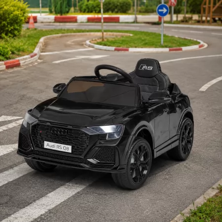 Дитячий електромобіль Джип Audi RS Q8 Bambi M 4569 EBLR-2 чорний, 2 мотори по 35W, EVA, шкіра, MP3, USB, Bluetooth