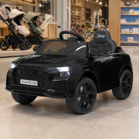 Дитячий електромобіль Джип Audi RS Q8 Bambi M 4569 EBLR-2 чорний, 2 мотори по 35W, EVA, шкіра, MP3, USB, Bluetooth