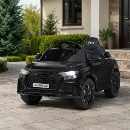 Дитячий електромобіль Джип Audi RS Q8 Bambi M 4569 EBLR-2 чорний, 2 мотори по 35W, EVA, шкіра, MP3, USB, Bluetooth