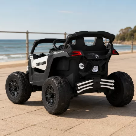 Детский электромобиль Джип Багги Bambi M 5099 EBLR-1 белый, 4 мотора по 200W, EVA, экокожа, Bluetooth