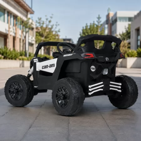 Детский электромобиль Джип Багги Bambi M 5099 EBLR-1 белый, 4 мотора по 200W, EVA, экокожа, Bluetooth