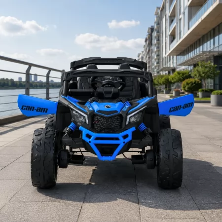 Детский электромобиль Джип Багги Bambi M 5099 EBLR-4 синий, 4 мотора по 200W, EVA, экокожа, Bluetooth