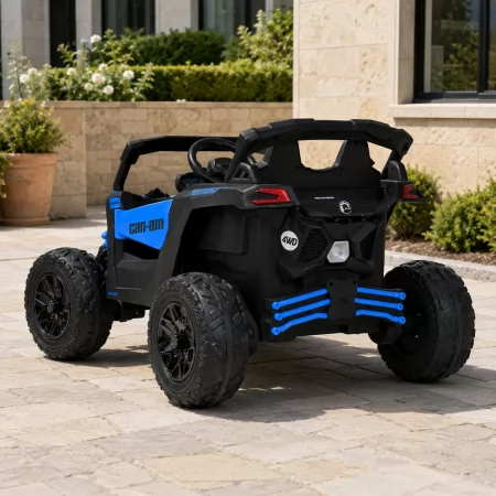 Детский электромобиль Джип Багги Bambi M 5099 EBLR-4 синий, 4 мотора по 200W, EVA, экокожа, Bluetooth
