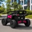 Детский электромобиль Джип Багги Bambi M 5099 EBLR-8-2 черно-розовый, 4 мотора по 200W, EVA, экокожа, Bluetooth