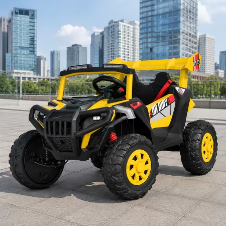 Детский электромобиль Джип Багги M 6347EBLR-6, 4 мотора по 35W, MP3, Bluetooth, EVA, кожа, желтый Детский электромобиль Джип Багги M 6347EBLR-6, 4 мотора по 35W, MP3, Bluetooth, EVA, кожа, желтый