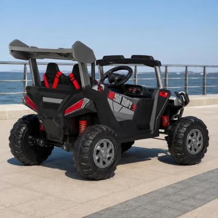 Дитячий електромобіль Джип Багги M 6347EBLRS-11, 4 мотори по 35W, MP3, Bluetooth, EVA, шкіра, сірий