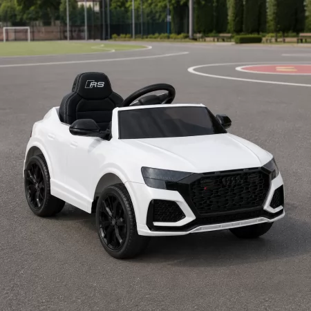 Детский электромобиль Джип Bambi Audi RS Q8 M 4569 EBLR-1 белый, 2 мотора по 35W, EVA, кожа, MP3, USB, Bluetooth