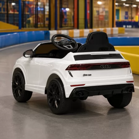 Детский электромобиль Джип Bambi Audi RS Q8 M 4569 EBLR-1 белый, 2 мотора по 35W, EVA, кожа, MP3, USB, Bluetooth