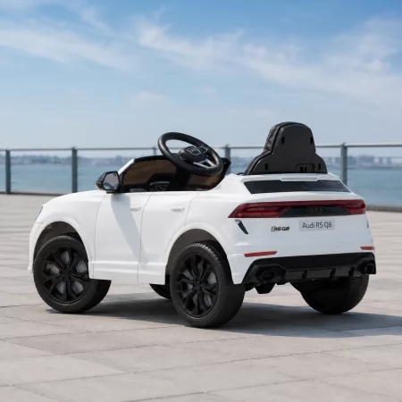Детский электромобиль Джип Bambi Audi RS Q8 M 4569 EBLR-1 белый, 2 мотора по 35W, EVA, кожа, MP3, USB, Bluetooth