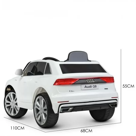 Детский электромобиль Джип Audi Q8 SUV Bambi JJ2066 EBLR-1 белый, EVA, экокожа, 2 мотора по 25W Детский электромобиль Джип Audi Q8 SUV Bambi JJ2066 EBLR-1 белый, EVA, экокожа, 2 мотора по 25W