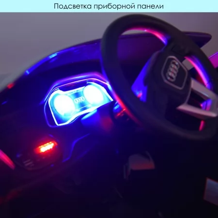 Детский электромобиль Джип Audi Q8 SUV Bambi JJ2066 EBLR-2 черный, EVA, экокожа, 2 мотора по 25W