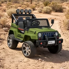 Дитячий електромобіль Bambi Racer M 3237EBLR-10, джип, хакі, 122×67×79 см