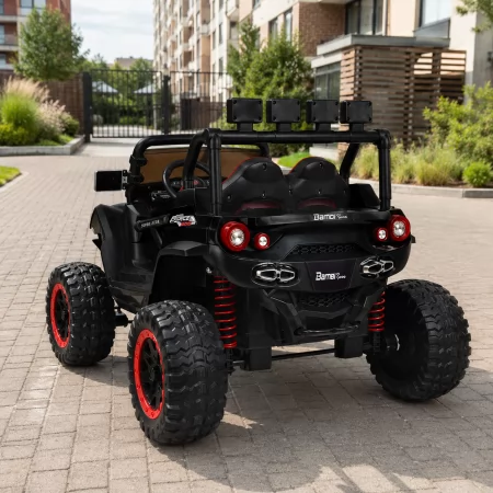 Детский электромобиль Джип Bambi M 3804 EBLR-2-3 Багги красно-черный, 4 мотора по 45W, EVA, кожа, MP3, USB, SD