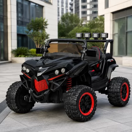 Детский электромобиль Джип Bambi M 3804 EBLR-2-3 Багги красно-черный, 4 мотора по 45W, EVA, кожа, MP3, USB, SD
