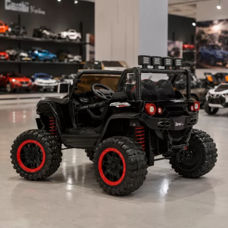 Детский электромобиль Джип Bambi M 3804 EBLR-2-3 Багги красно-черный, 4 мотора по 45W, EVA, кожа, MP3, USB, SD