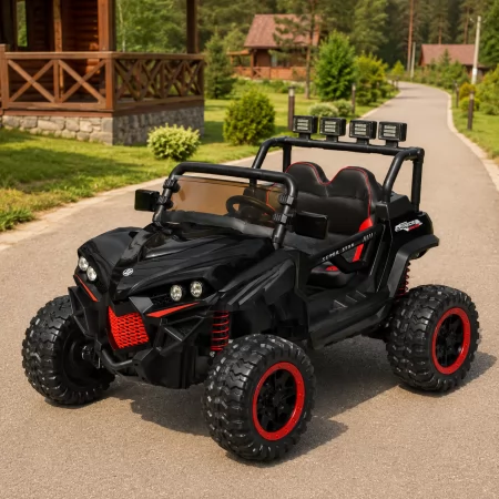 Детский электромобиль Джип Bambi M 3804 EBLR-2-3 Багги красно-черный, 4 мотора по 45W, EVA, кожа, MP3, USB, SD