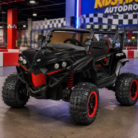 Детский электромобиль Джип Bambi M 3804 EBLR-2-3 Багги красно-черный, 4 мотора по 45W, EVA, кожа, MP3, USB, SD