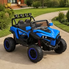 Дитячий електромобіль Джип Bambi M 3804 EBLR-4 Багги синій, 4 мотори по 45W, EVA, шкіра, MP3, USB, SD