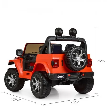 Детский электромобиль Джип Jeep Wrangler Rubicon Bambi M 4176 оранжевый 4 мотора