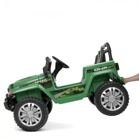 Дитячий електромобіль Джип Bambi M 4557 EBLR-10 Jeep Wrangler, темно-зелений Дитячий електромобіль Джип Bambi M 4557 EBLR-10 Jeep Wrangler, темно-зелений